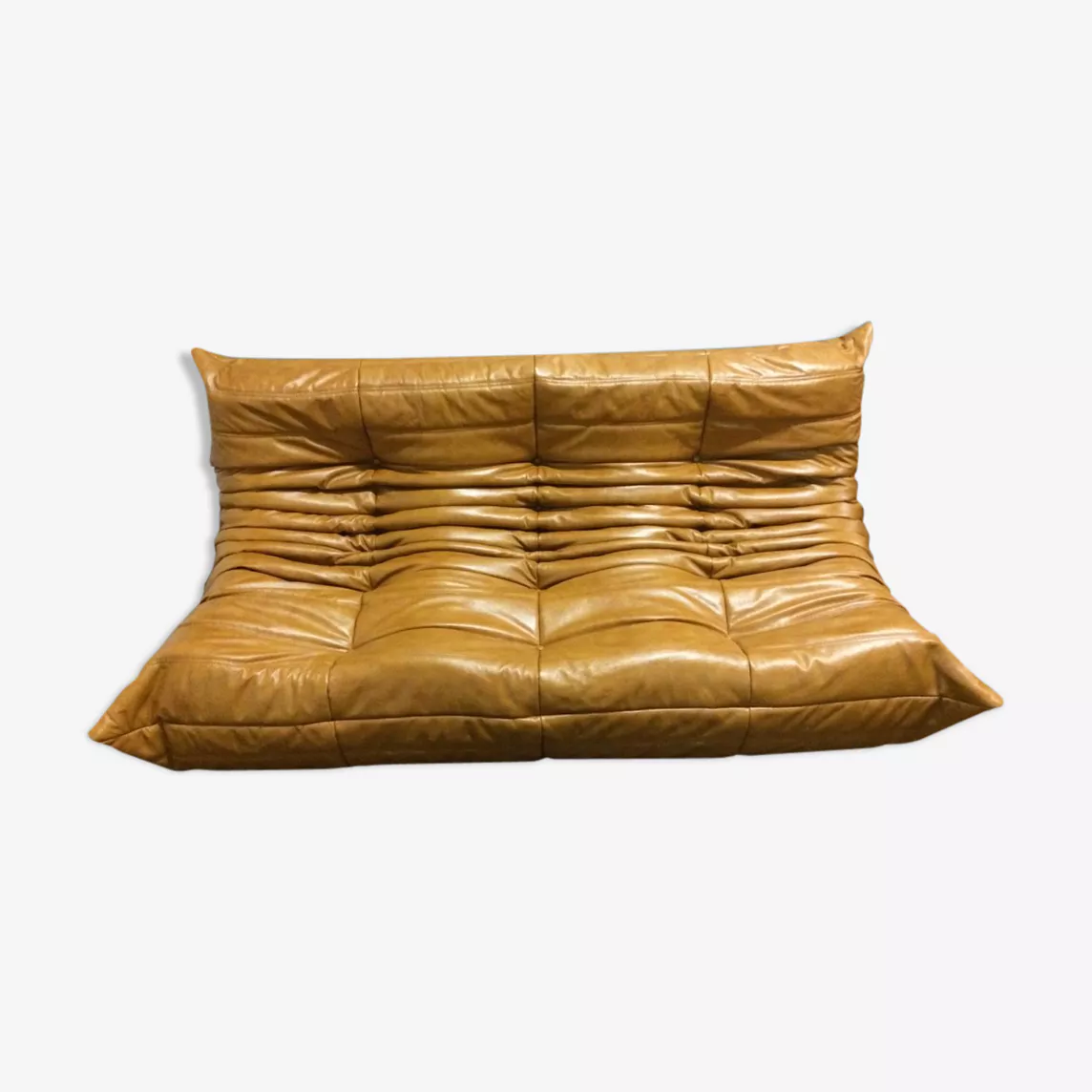 Togo Sofa 3-Sitzer Leder Beige
