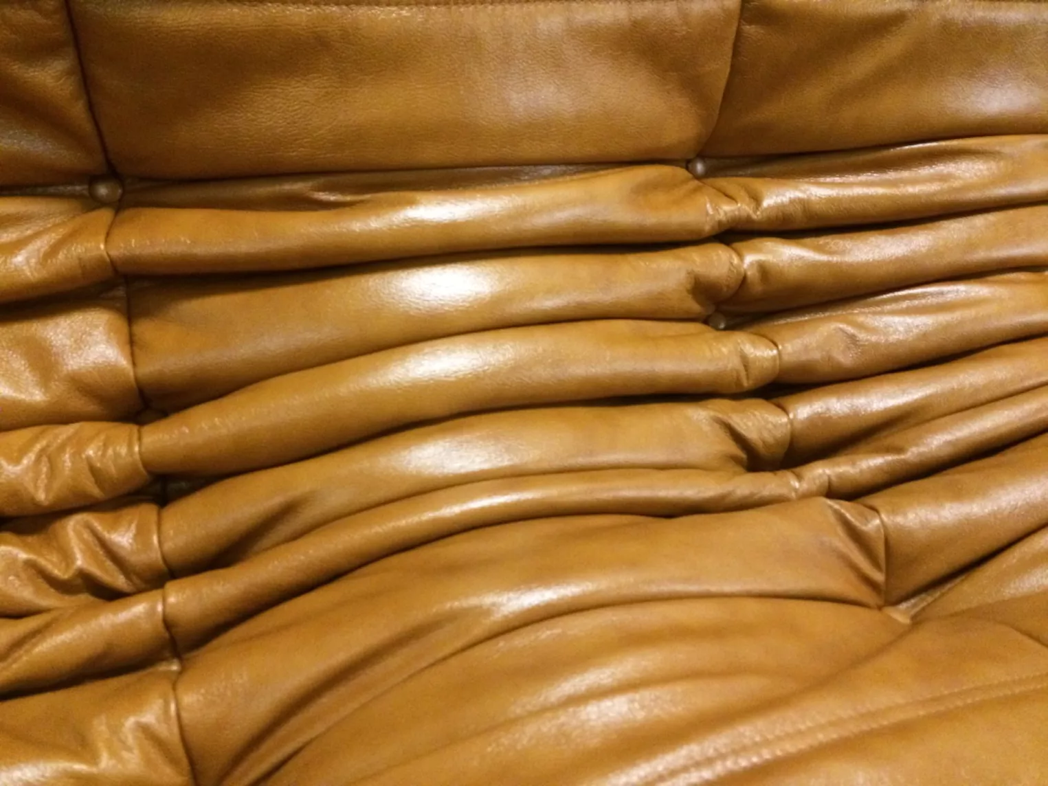 Togo Sofa 3-Sitzer Leder Beige
