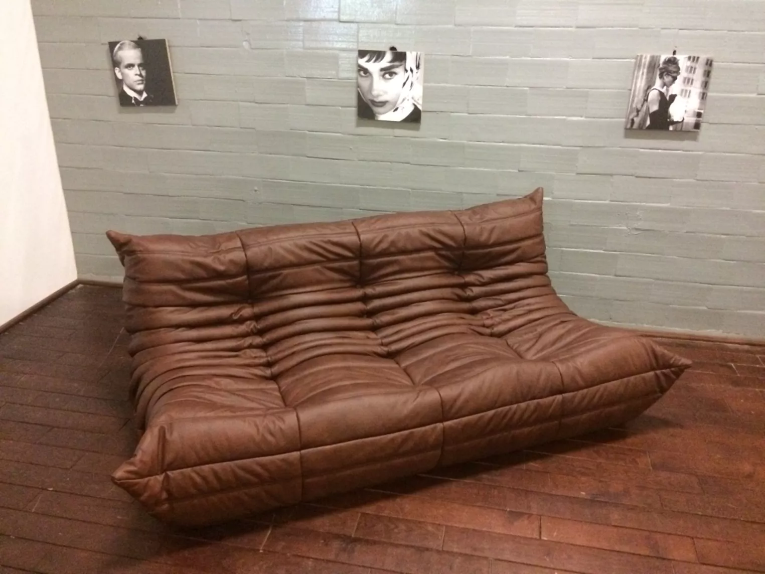 Togo Sofa 3-Sitzer Leder Braun