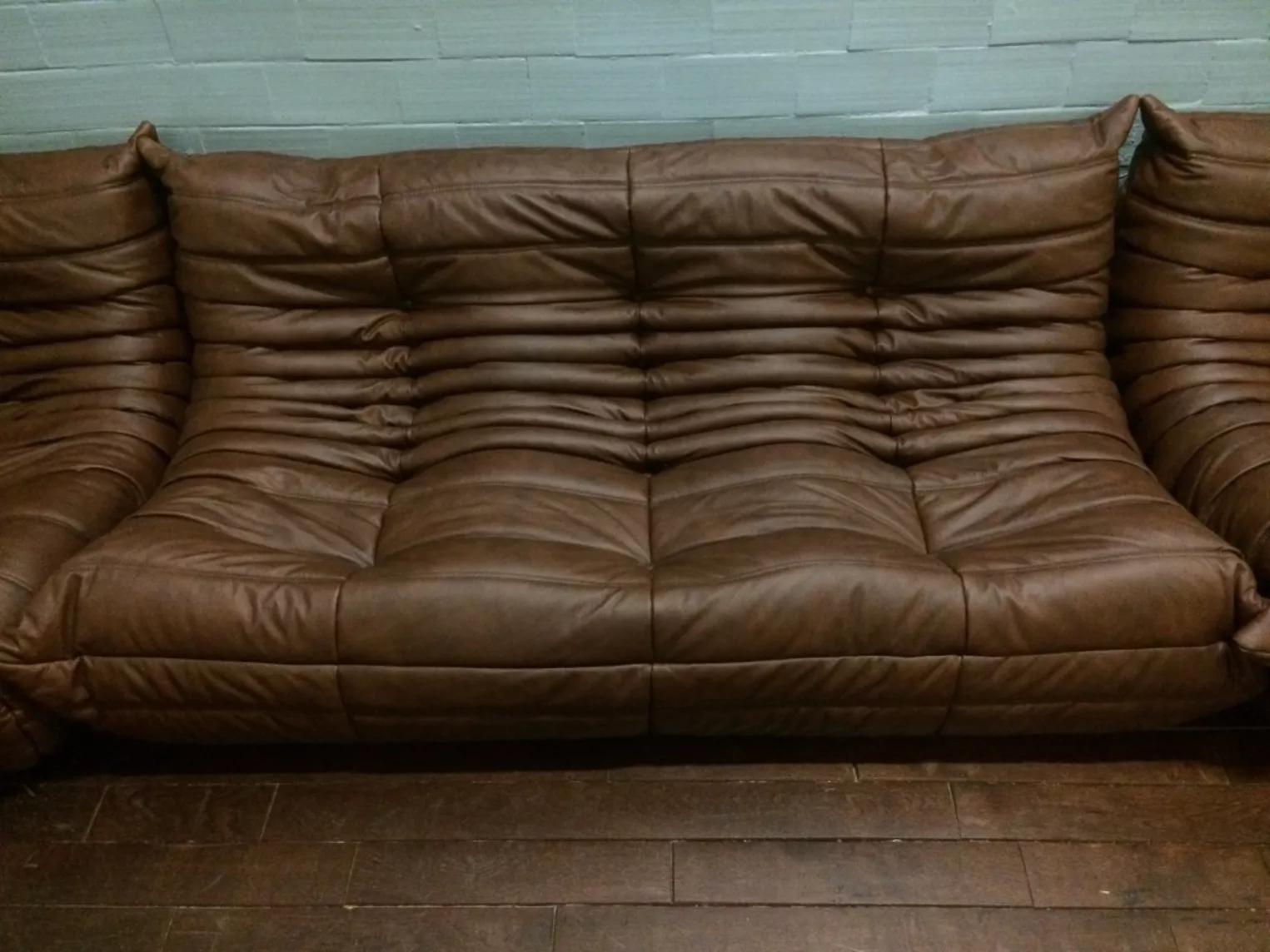 Togo Sofa 3-Sitzer Leder Braun