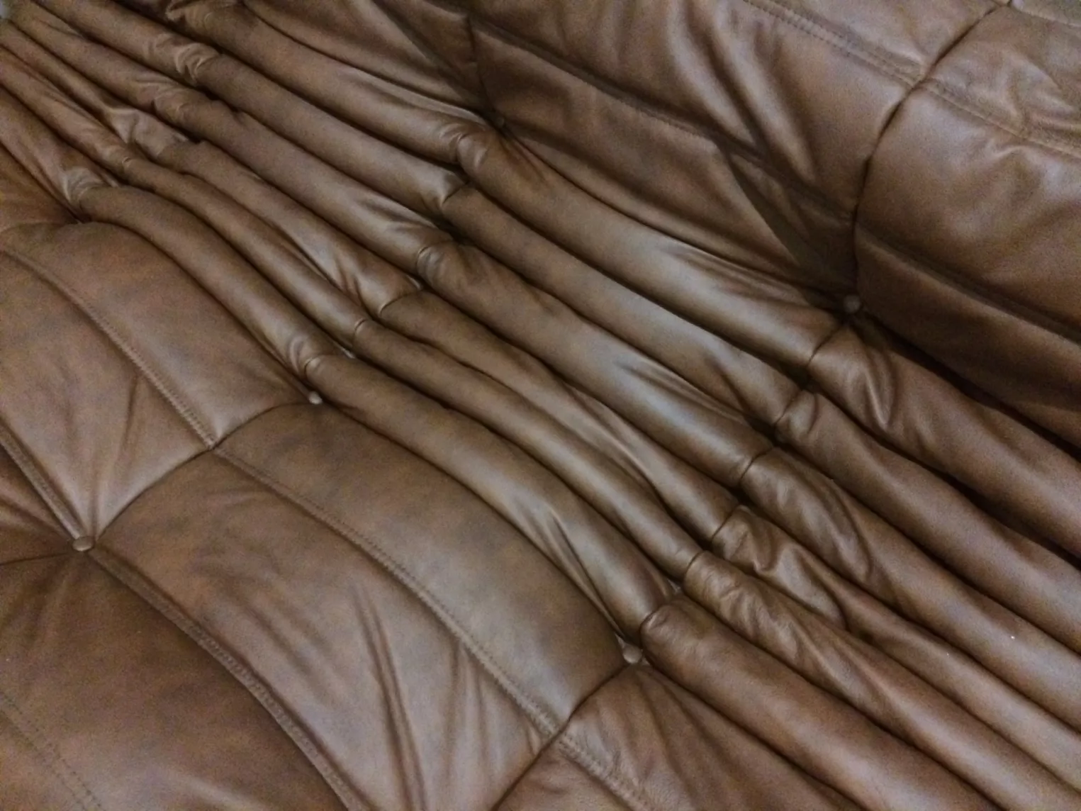 Togo Sofa 3-Sitzer Leder Braun