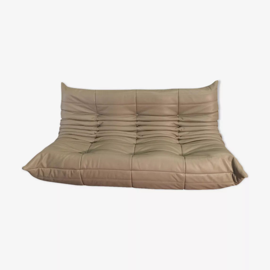 Togo Sofa 3-Sitzer Leder Grau