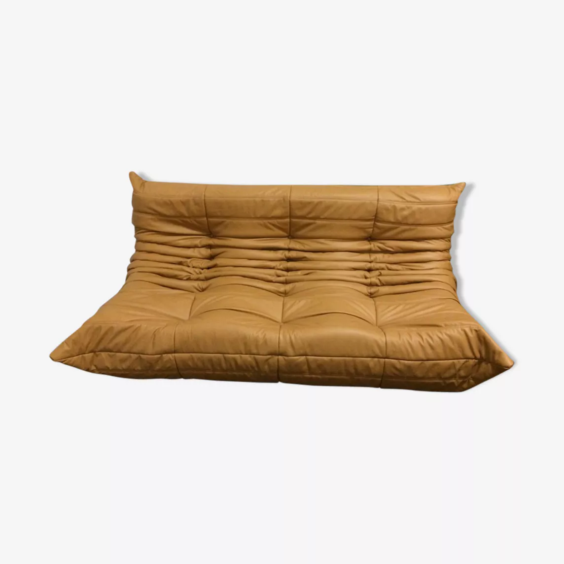 Togo Sofa 3-Sitzer Leder Beige