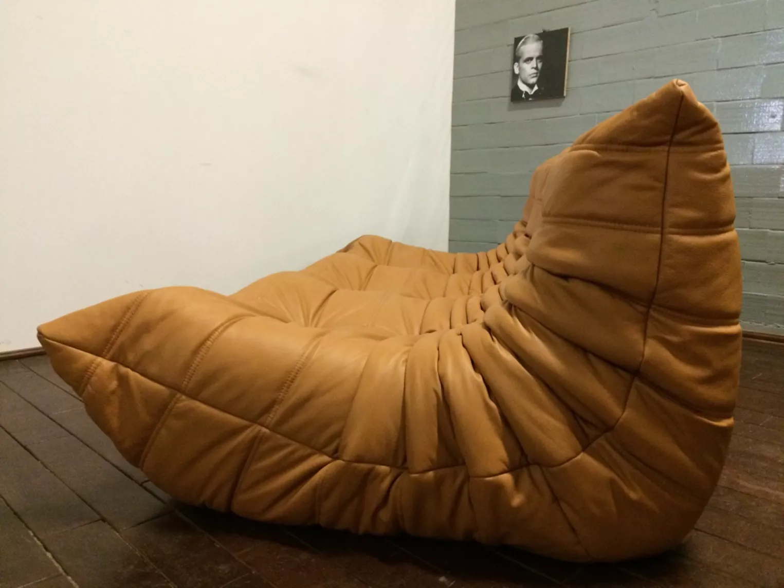 Togo Sofa 3-Sitzer Leder Beige