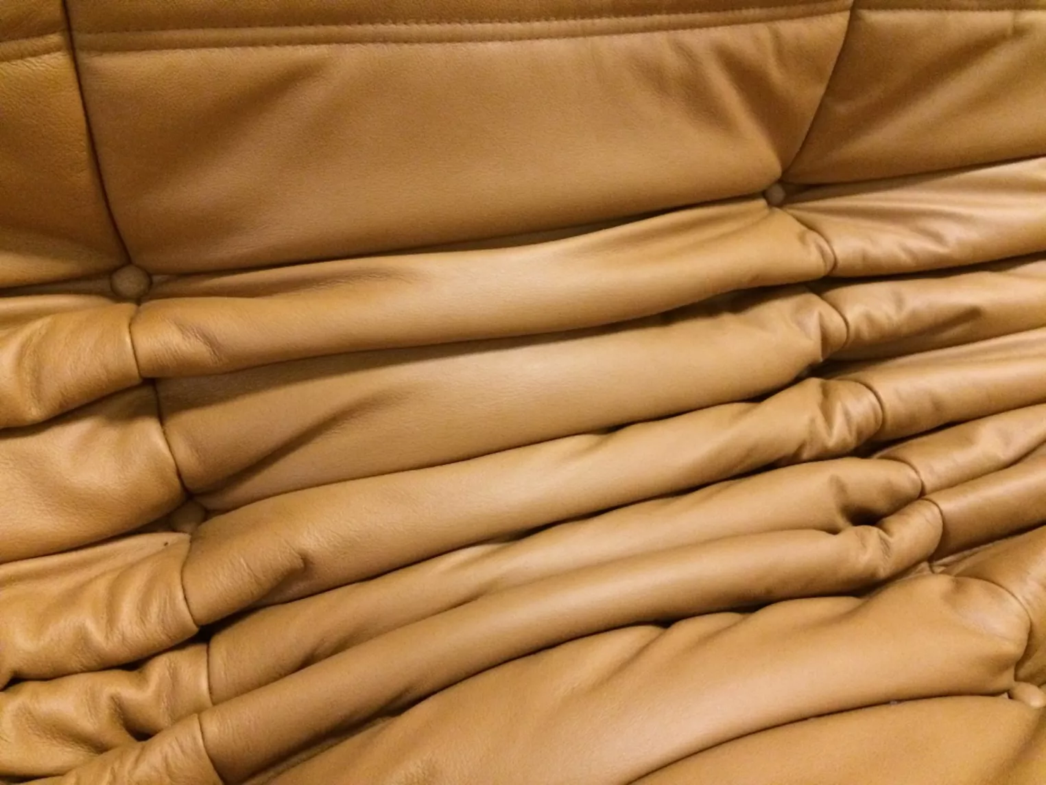 Togo Sofa 3-Sitzer Leder Beige