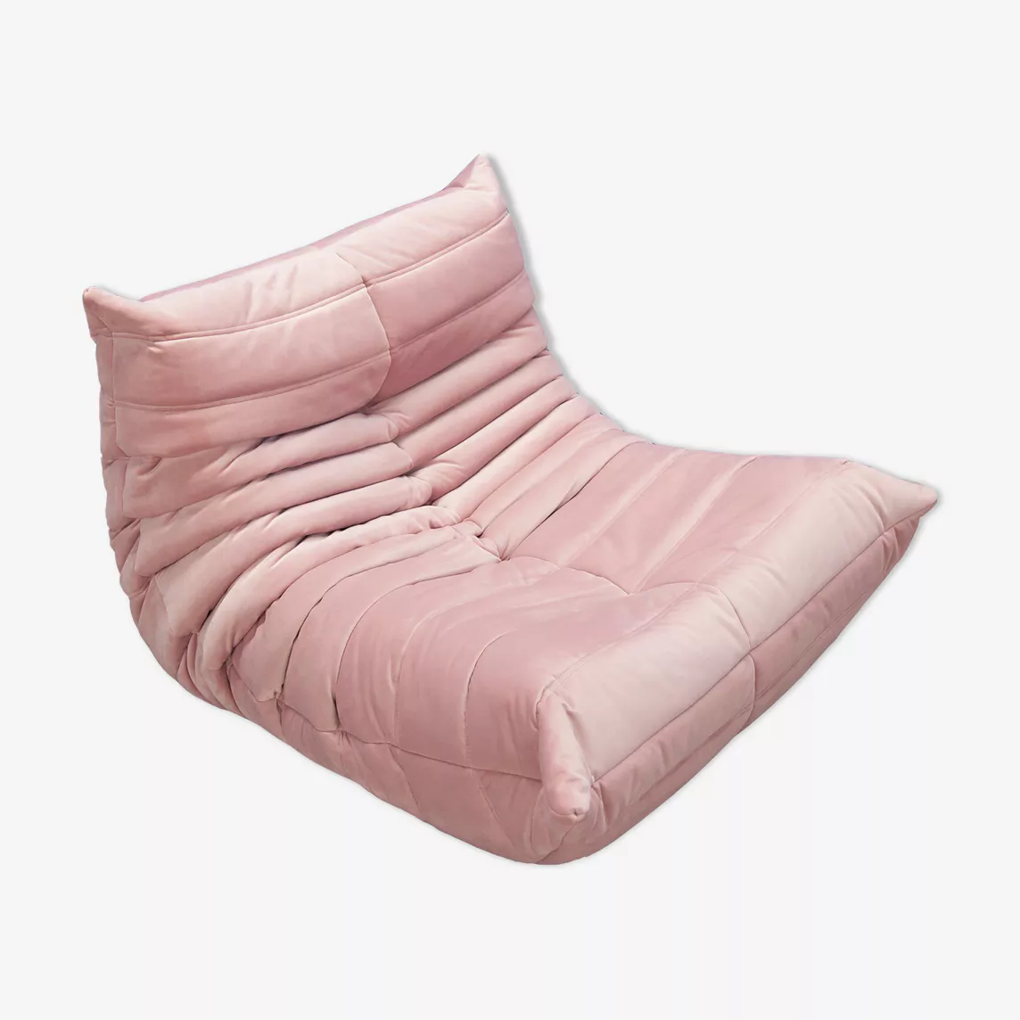 Poltrona Togo velluto rosa chiaro