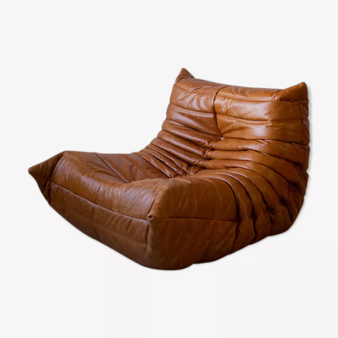 Togo armchair Pull-Up leather Pine brown