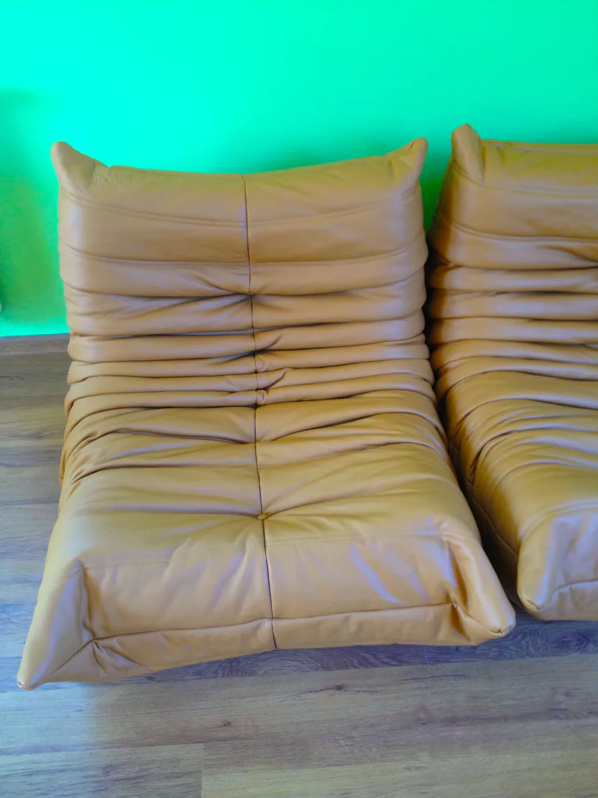 Togo Sessel Leder Beige