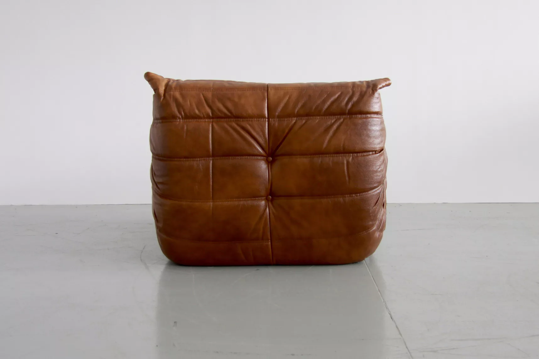 Togo armchair Smooth leather High gloss leather Antique brown