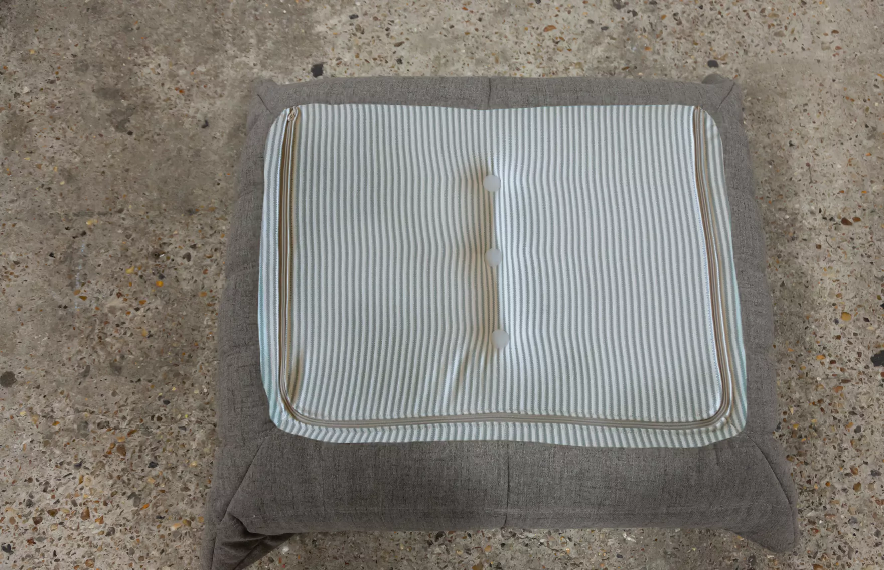Togo Ottoman Fabric Warm Grey