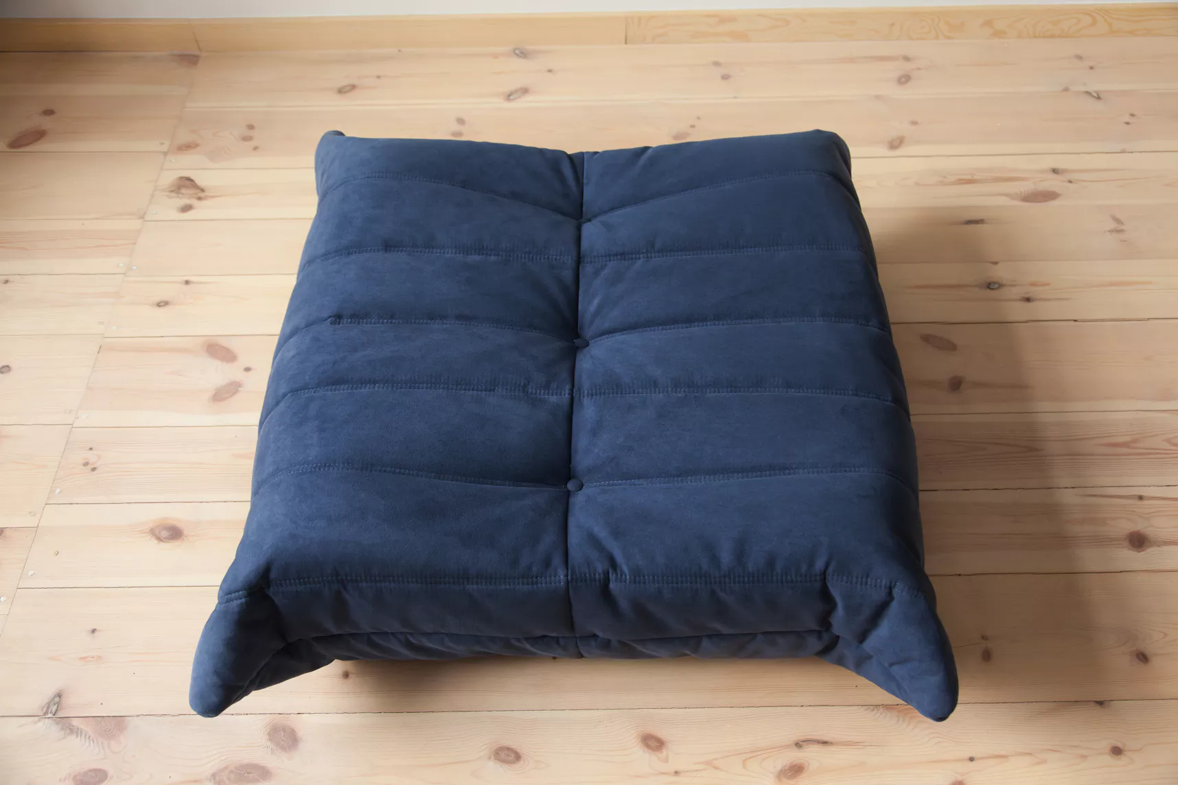 Togo Pouf Tessuto Blu Marino