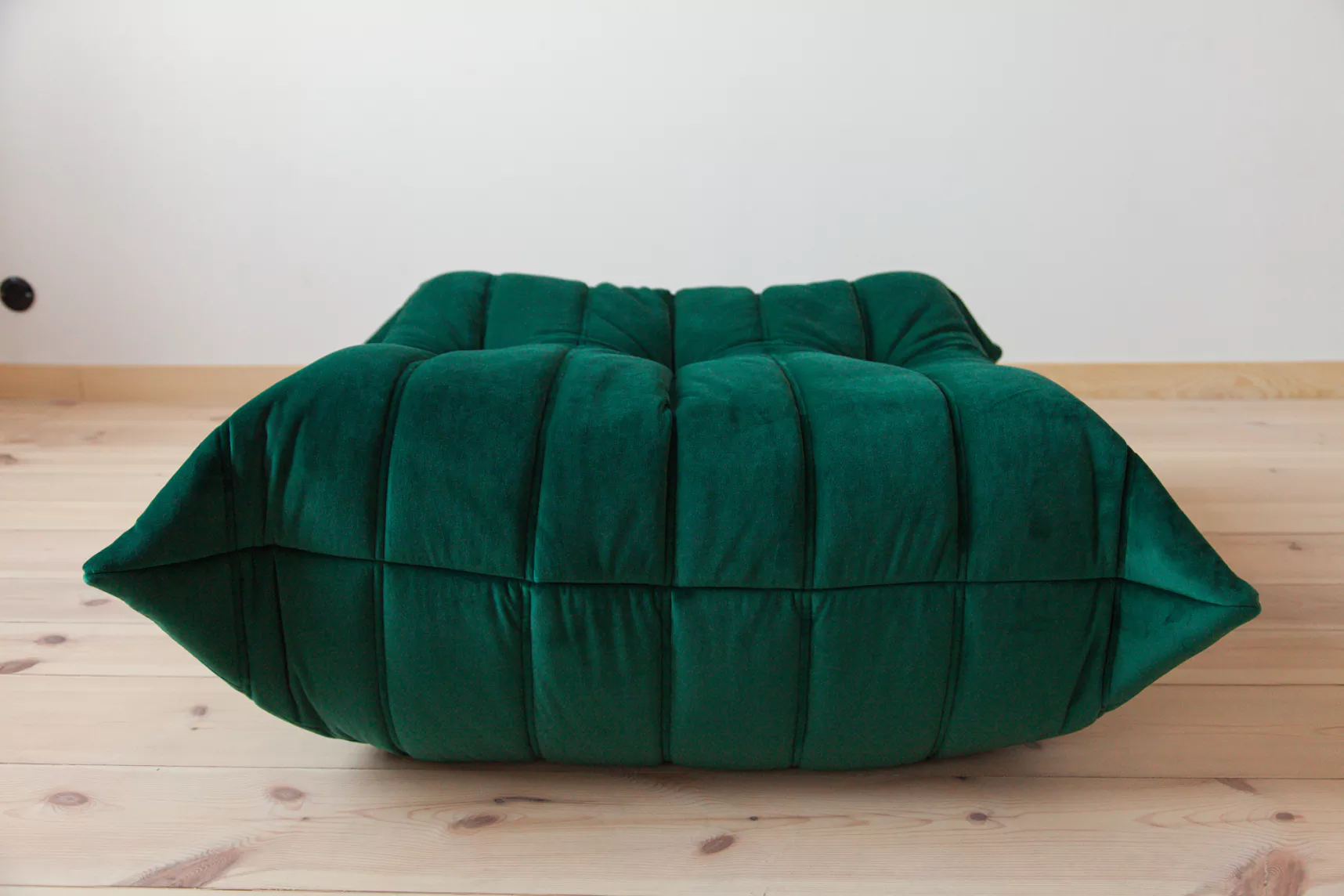 Togo Ottoman Emerald Green Velvet