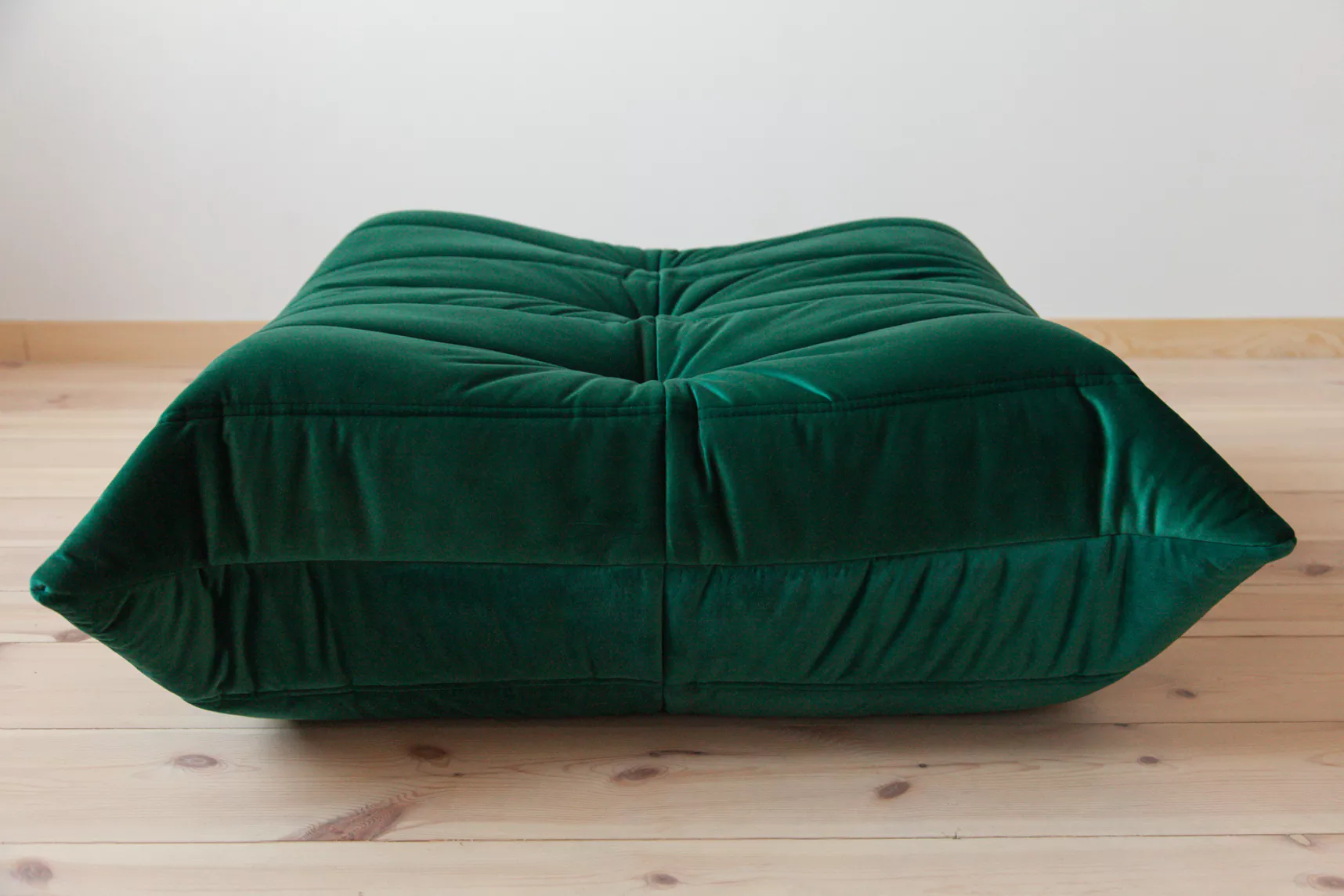 Togo Ottoman Emerald Green Velvet