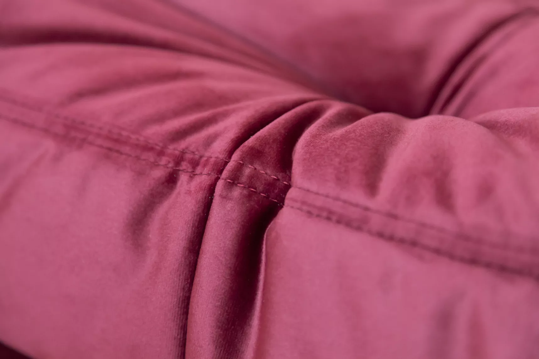 Togo Ottoman Velvet Burgundy