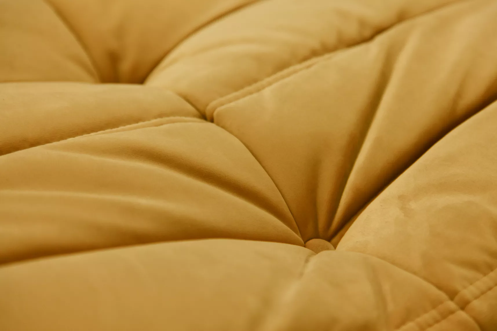 Togo Ottoman Mustard Yellow Velvet
