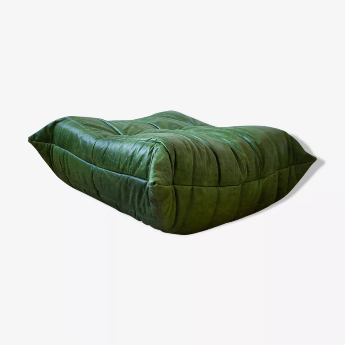 Togo Ottoman Pull-Up Leather Green