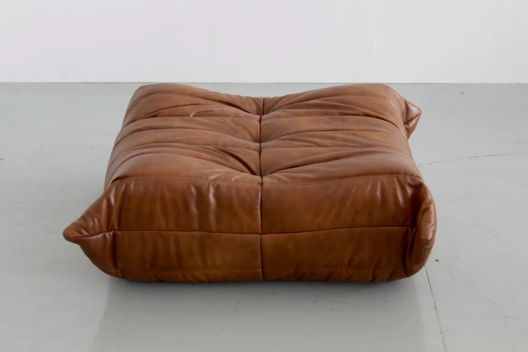 Togo Ottoman Leder Braun