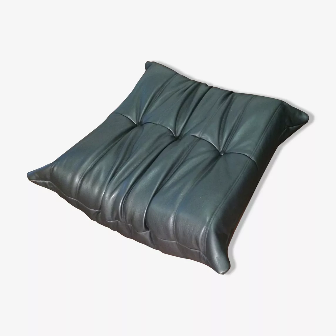 Togo Ottoman Leder Schwarz