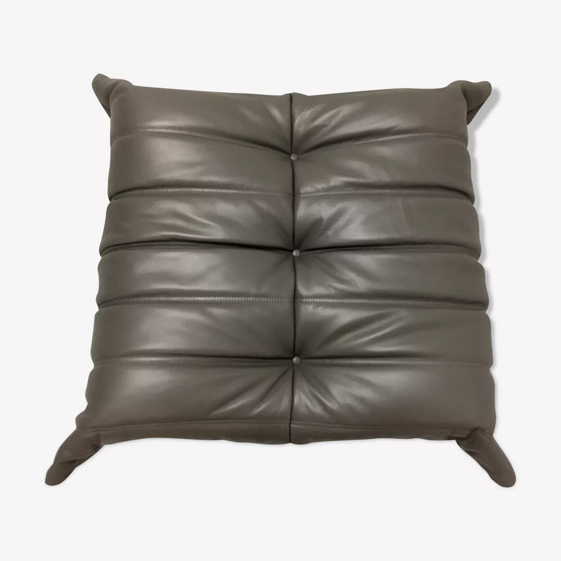 Togo Ottoman Leder Grau