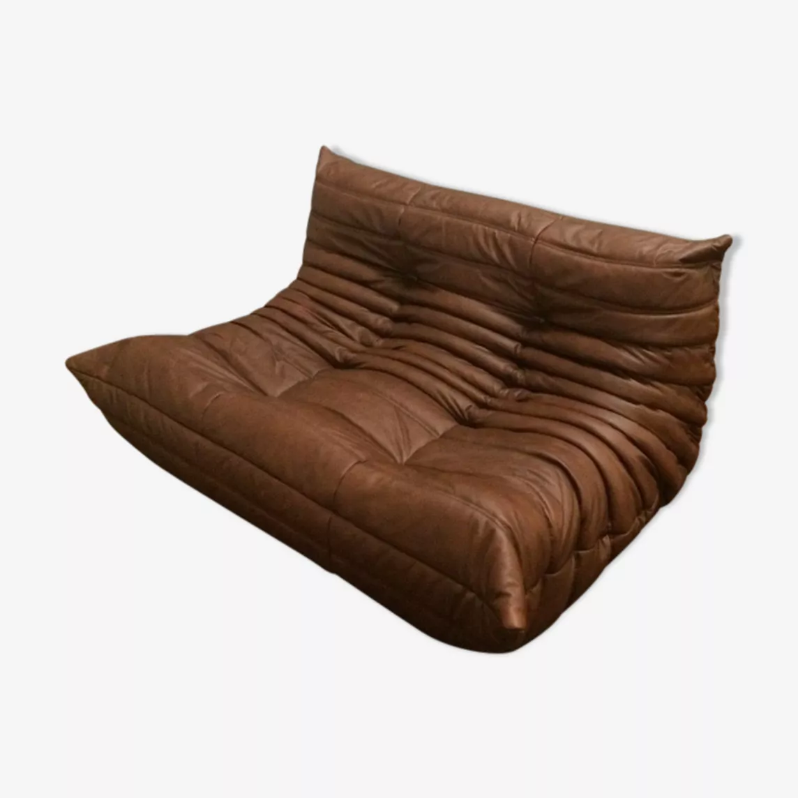 Togo Sofa 2-Sitzer Leder Braun