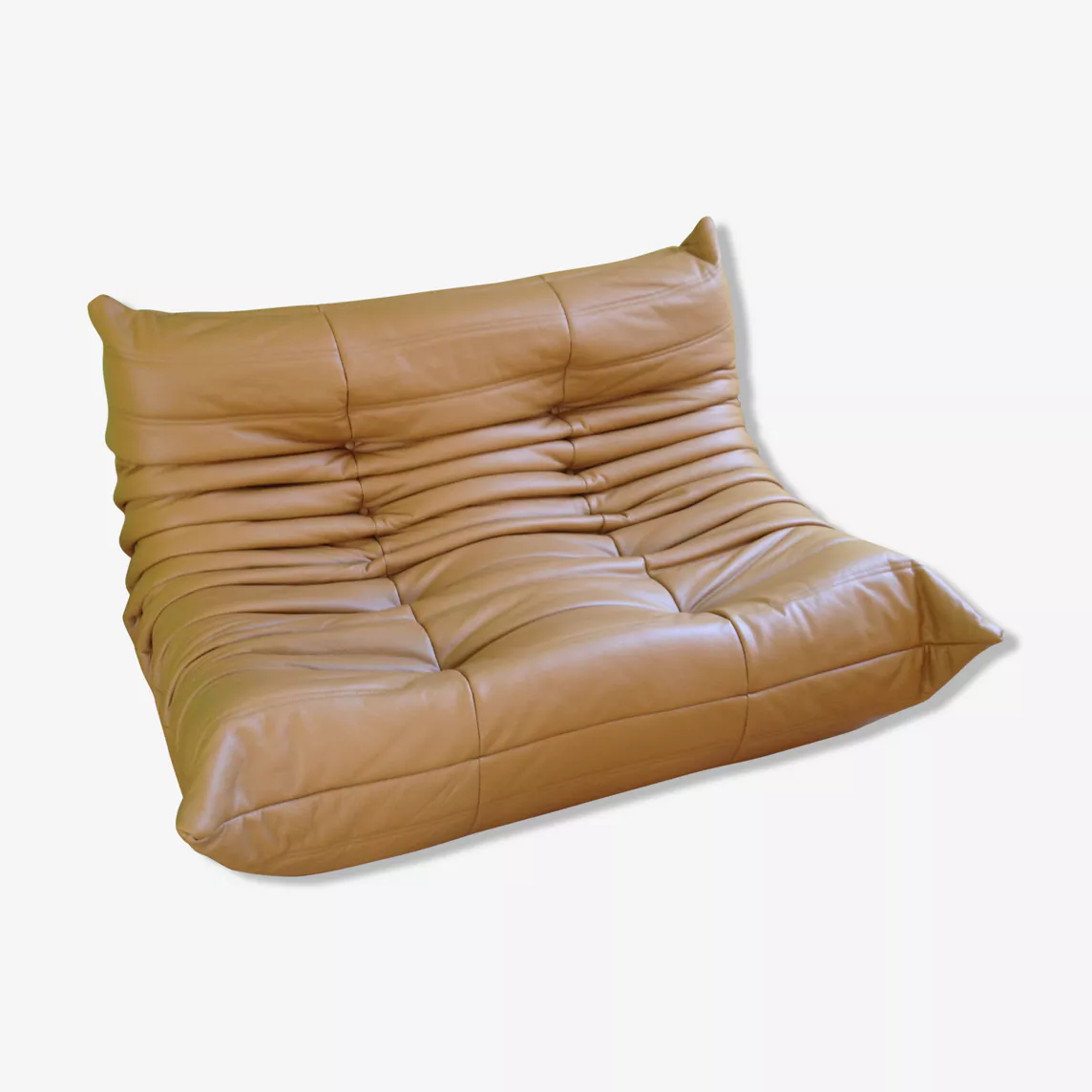 Togo Sofa 2-Sitzer Leder Beige