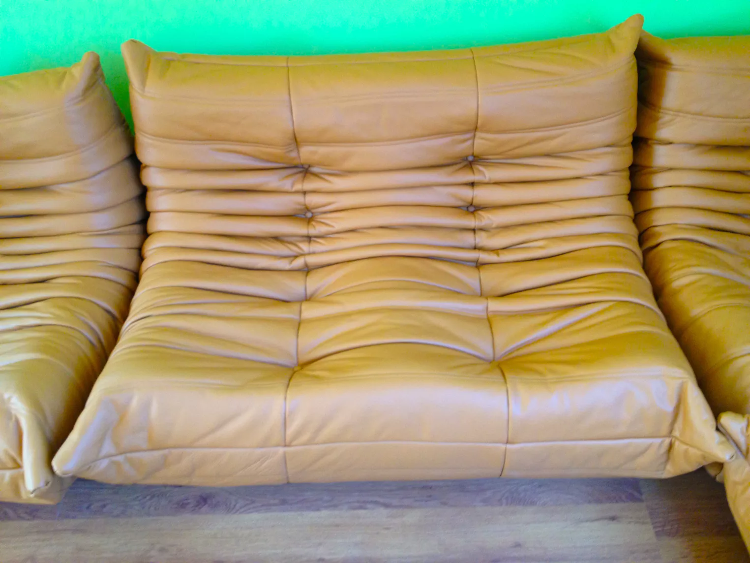 Togo Sofa 2-Sitzer Leder Beige