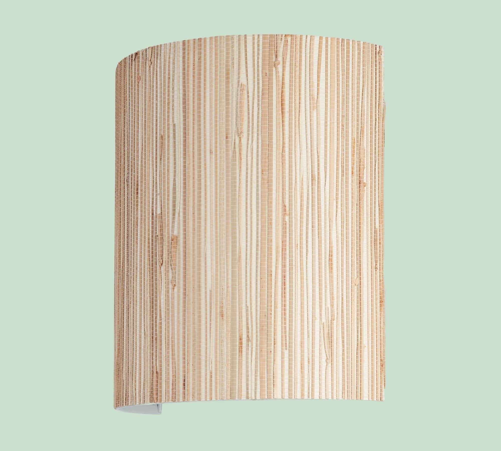 Natural fiber wall lamp