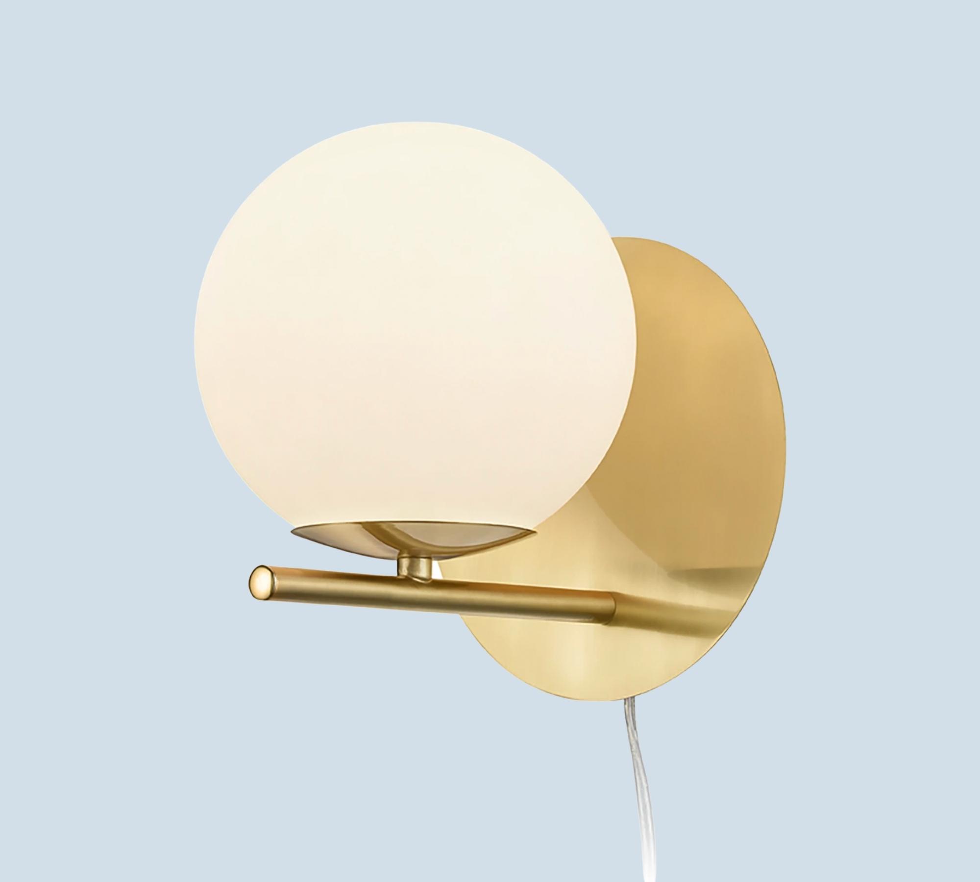 1-light wall lamp aluminum gold