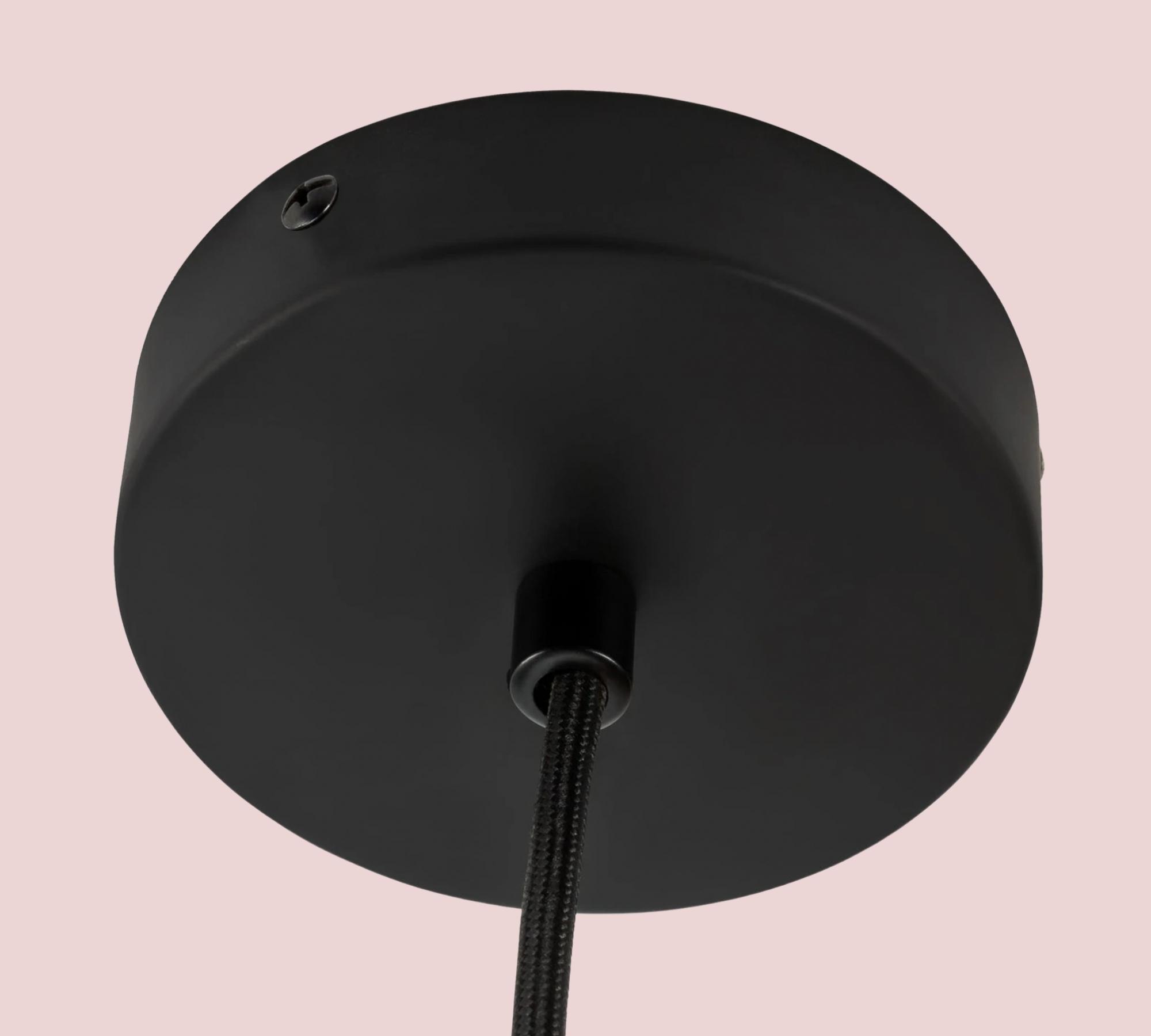 1-flammige Pendelleuchte Rauchglas Schwarz