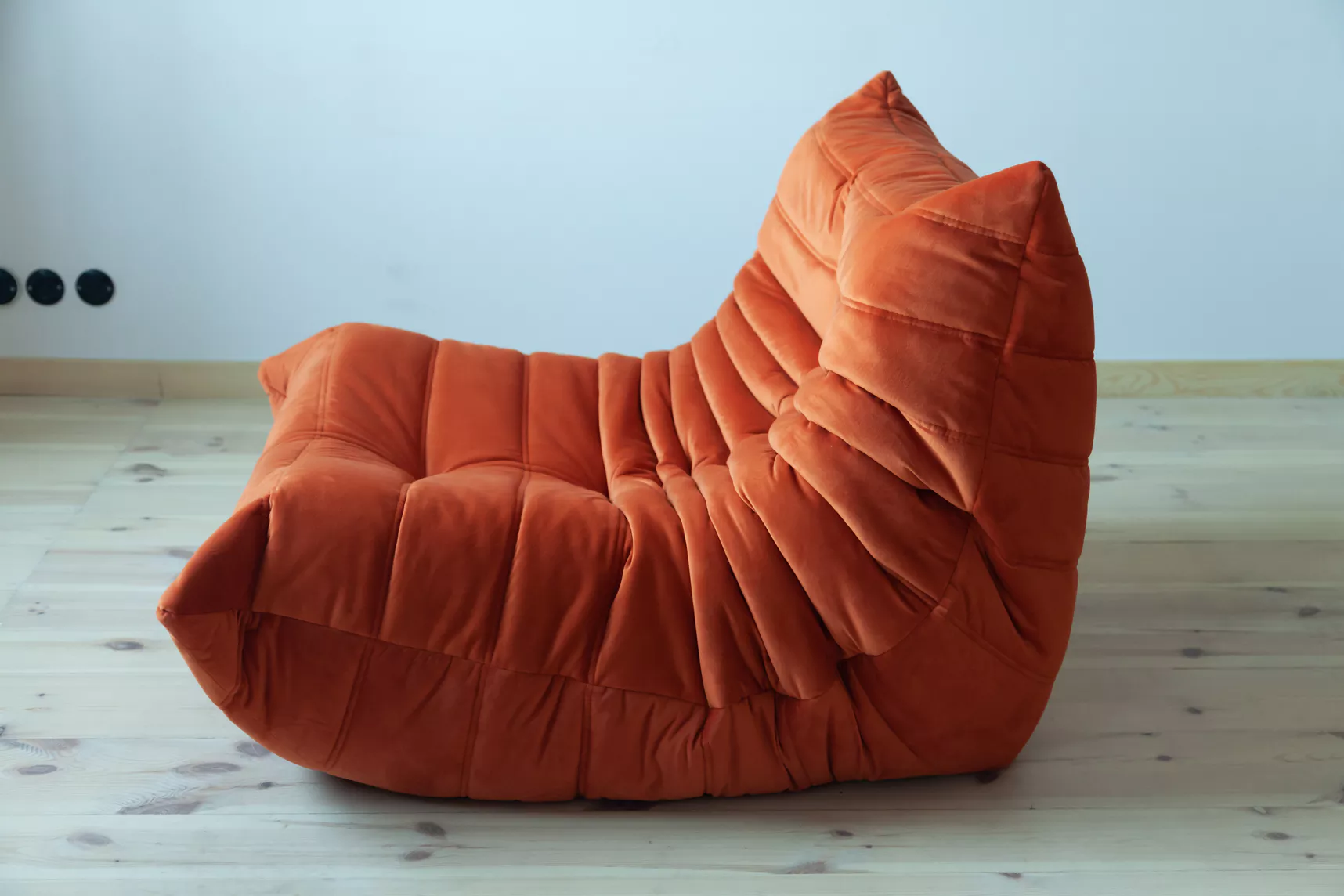 Togo Sessel und Ottoman Set Samt Orange