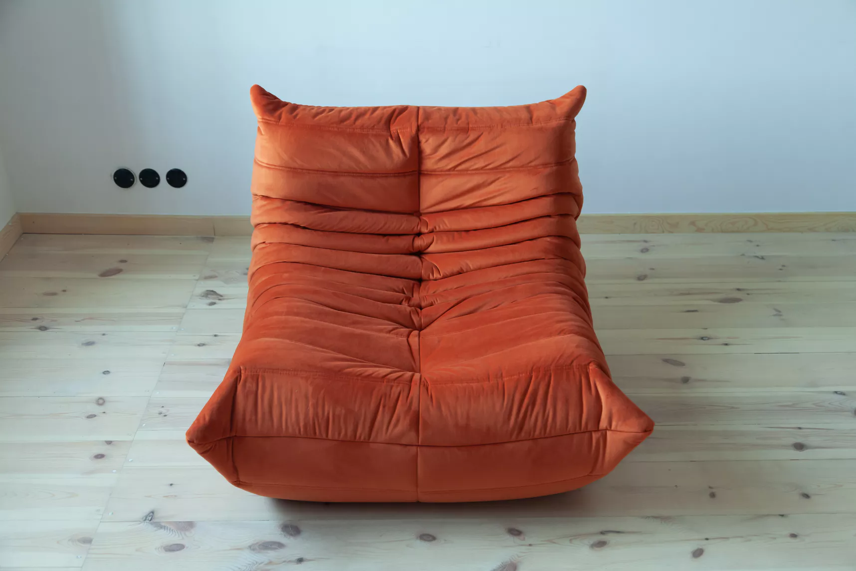 Togo Sessel und Ottoman Set Samt Orange