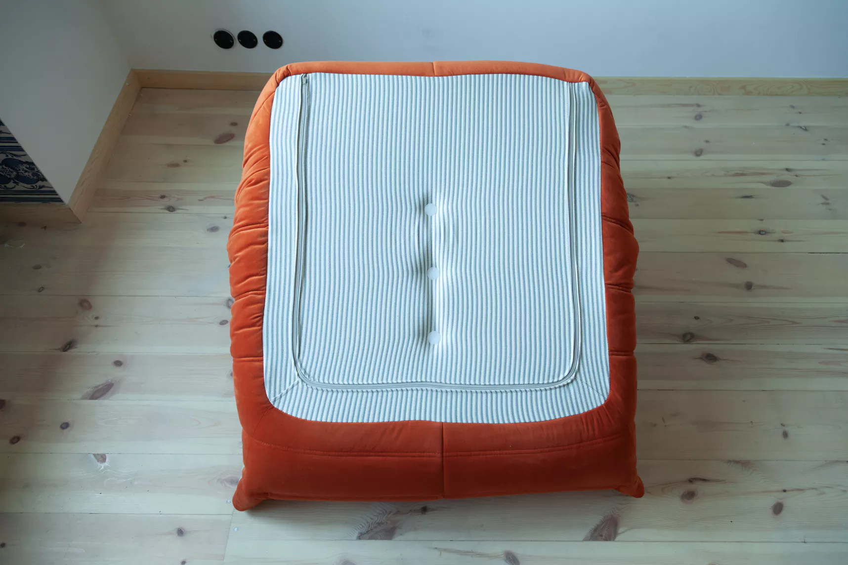 Togo Sessel und Ottoman Set Samt Orange