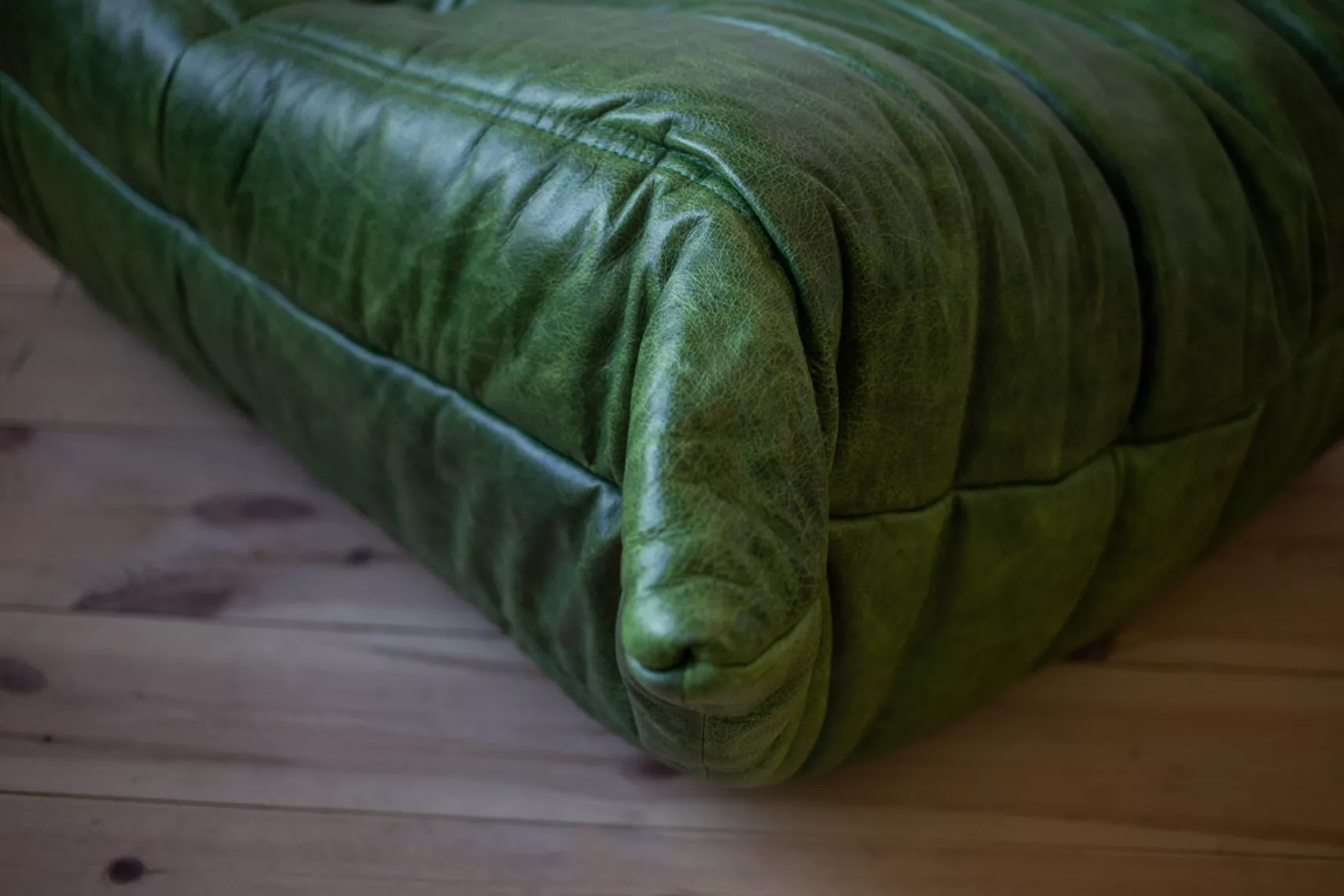Togo Lounge Set 2-pc. Pull-Up Leather Green