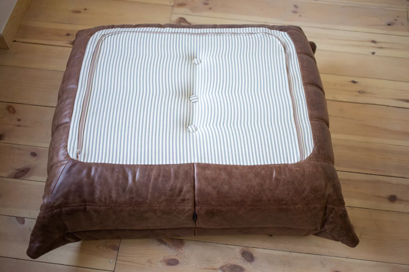 Togo Lounge Set 2-piece Pull-Up Leather Walnut Brown