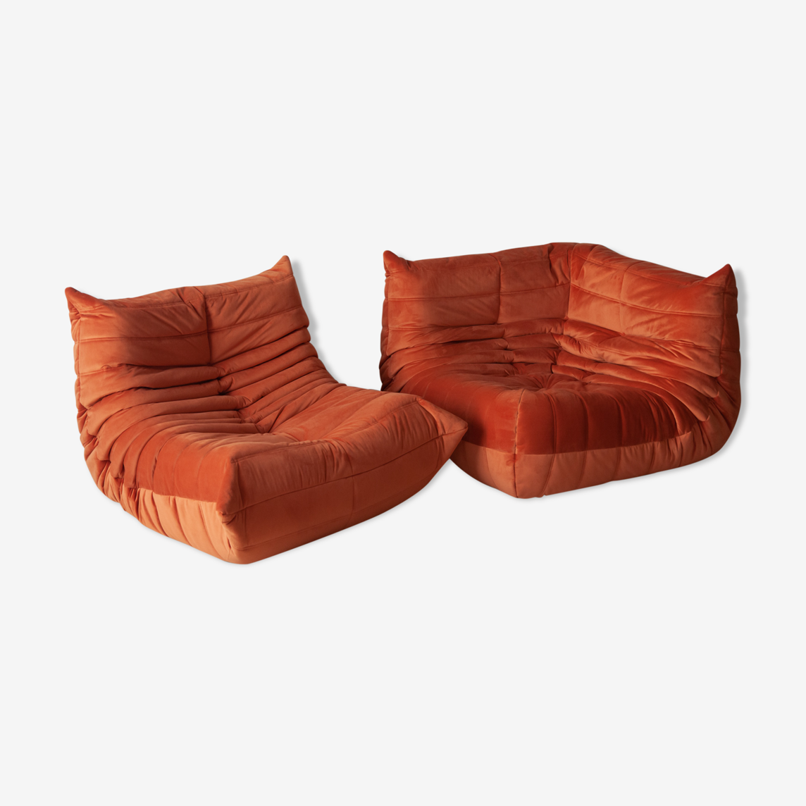 Togo Lounge Set 2-tlg. Textil Orange