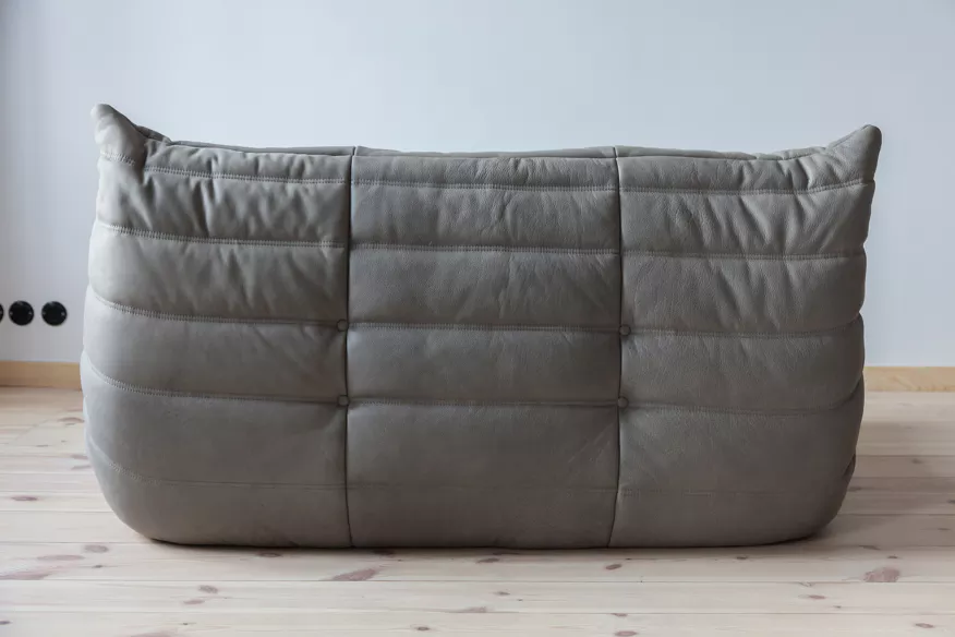 Togo Lounge Set 2-pc. Madras Leather Ash Grey