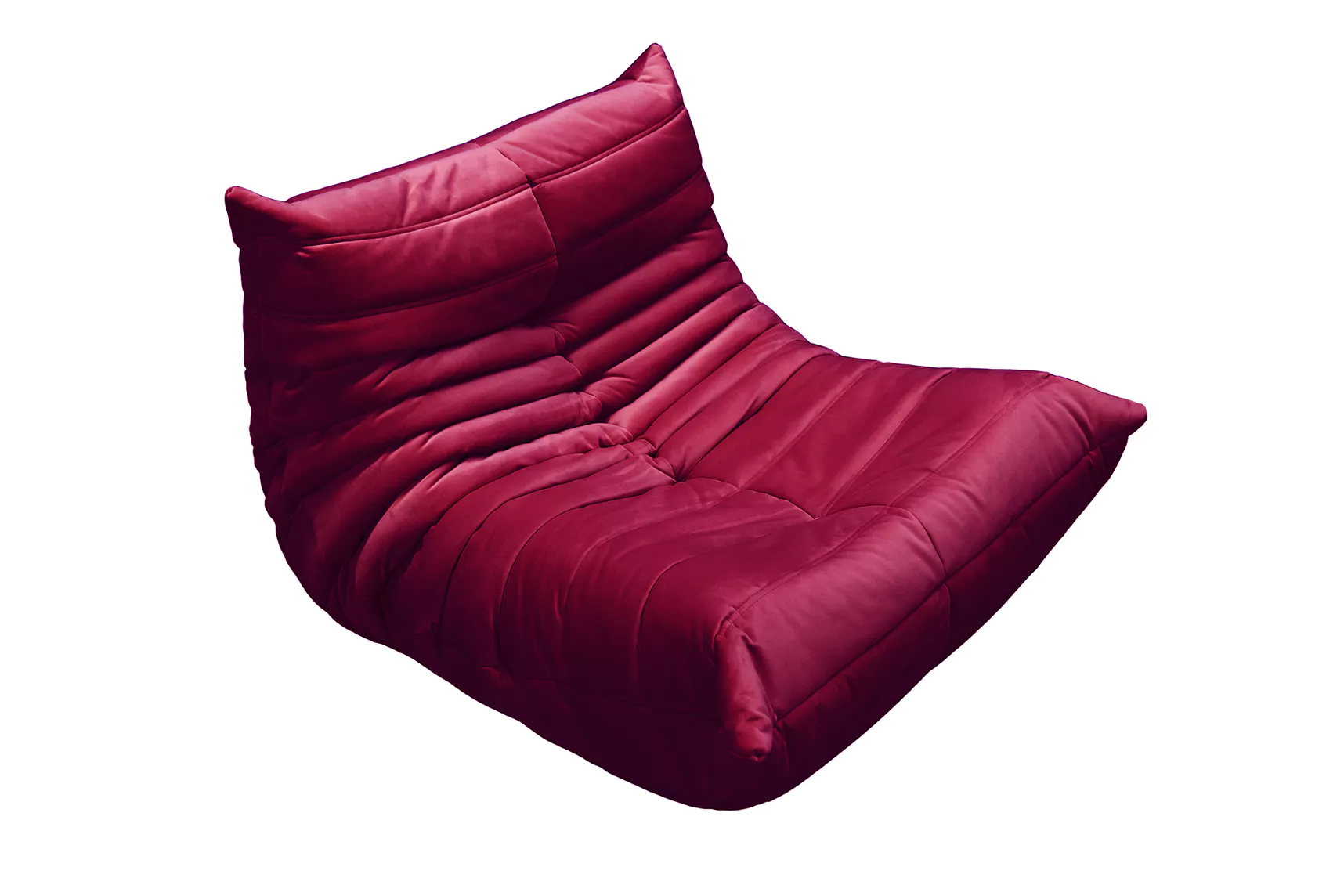 Togo Lounge Set 2-piece Velvet Burgundy