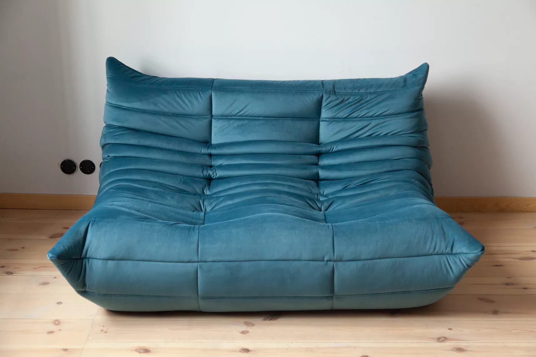 Togo Lounge Set 2-piece Velvet Ocean Blue