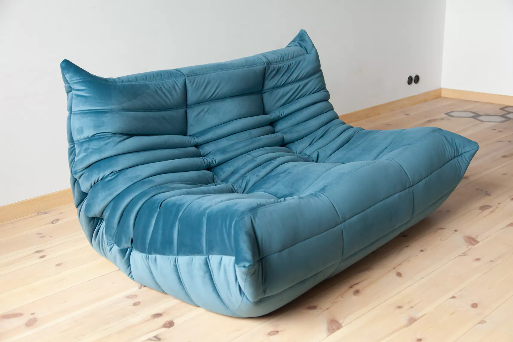 Togo Lounge Set 2-piece Velvet Ocean Blue