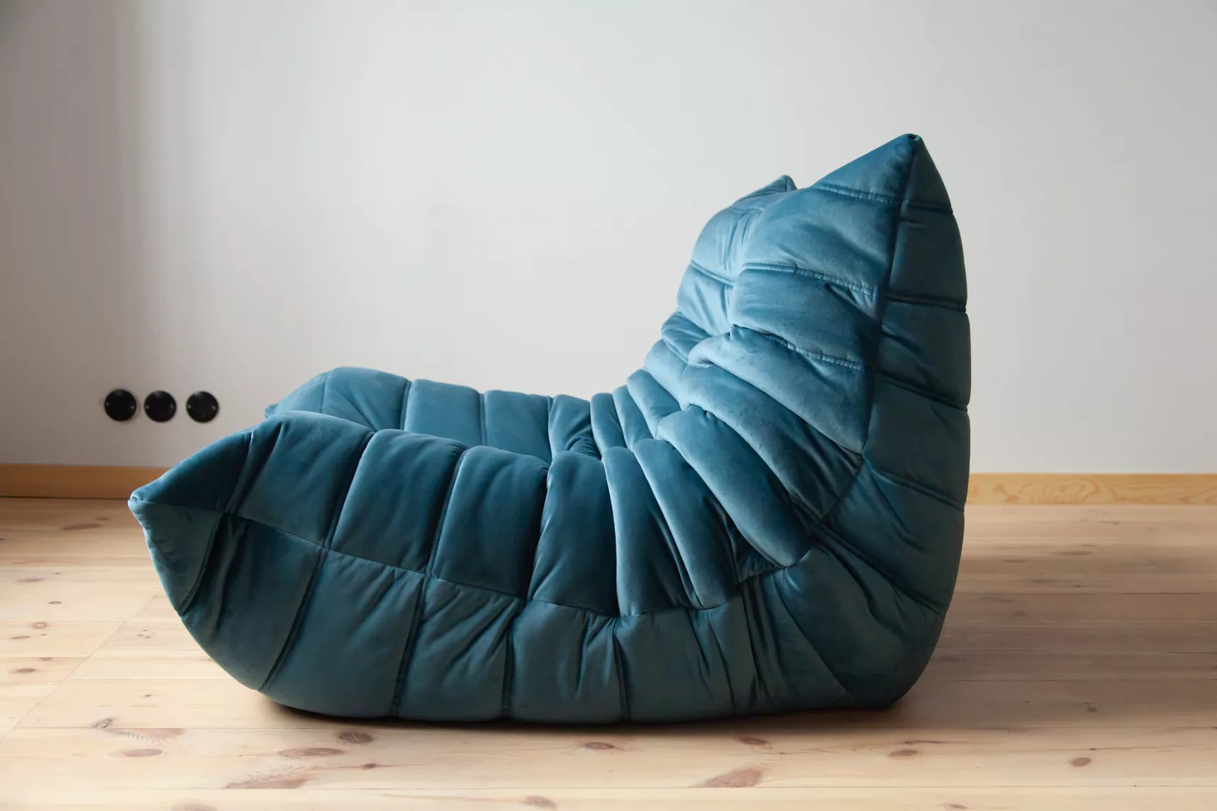 Togo Lounge Set 2-piece Velvet Ocean Blue