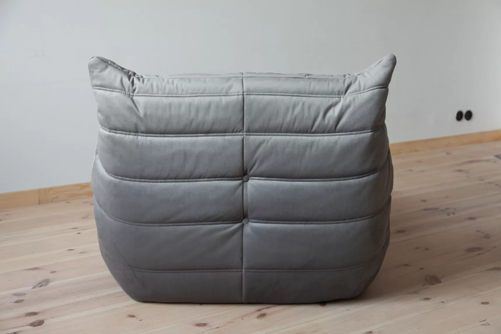 Togo Lounge Set 2-pc. Velvet Silver Grey