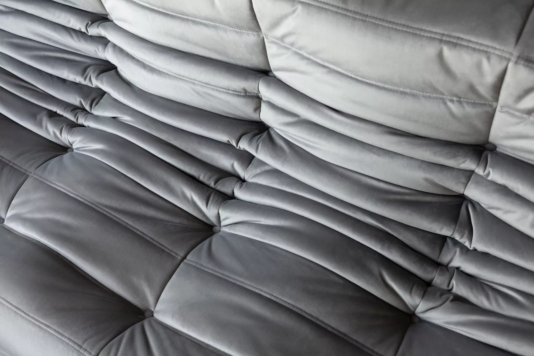 Togo Lounge Set 2-pc. Velvet Silver Grey
