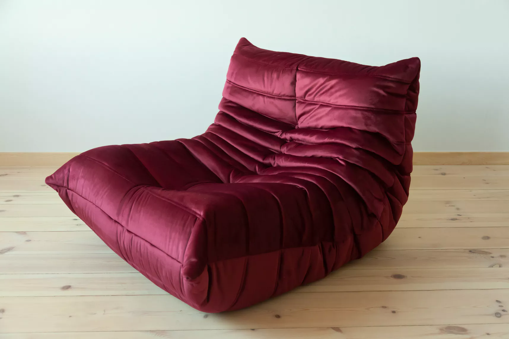 Togo Lounge Set 2-piece Velvet Burgundy