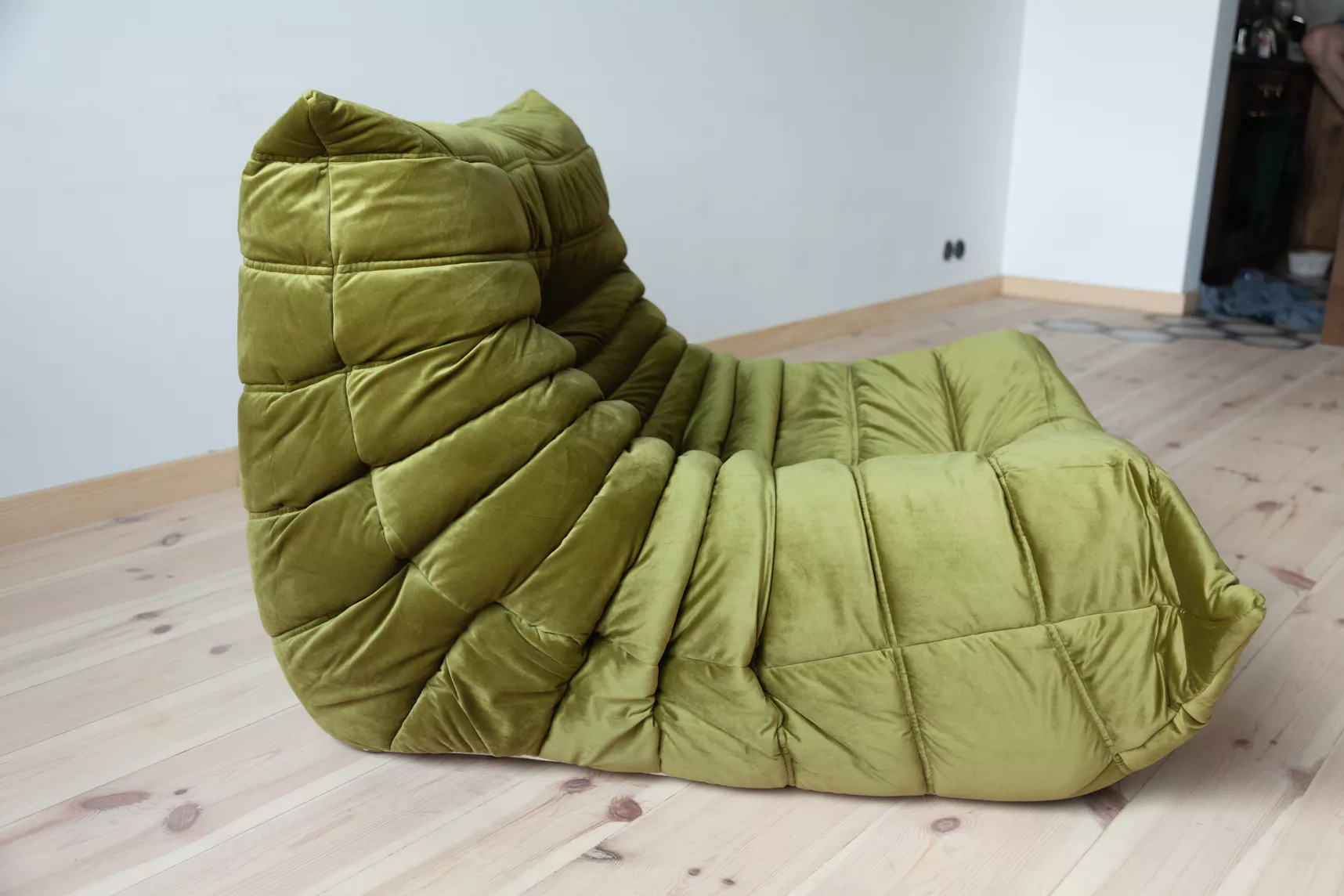 Togo Lounge Set 2-pc. Velvet Olive Green