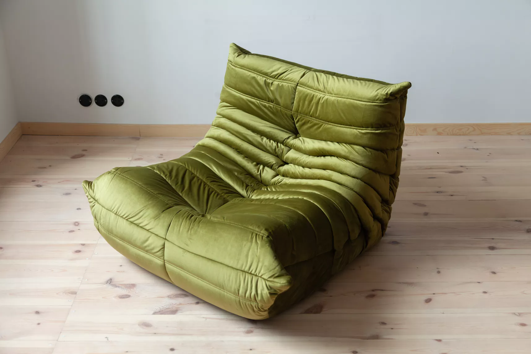 Togo Lounge Set 2-pc. Velvet Olive Green