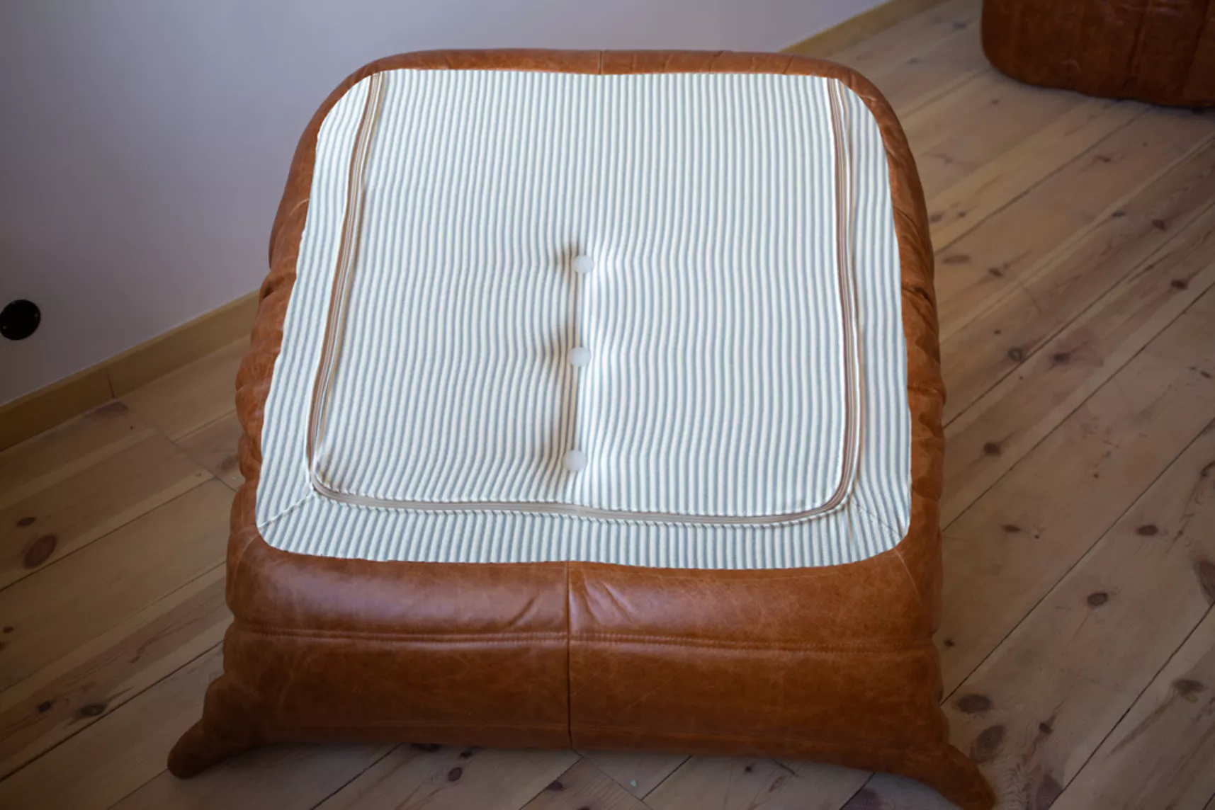 Togo Lounge Set 2-piece Pull-Up Leather Pine Brown