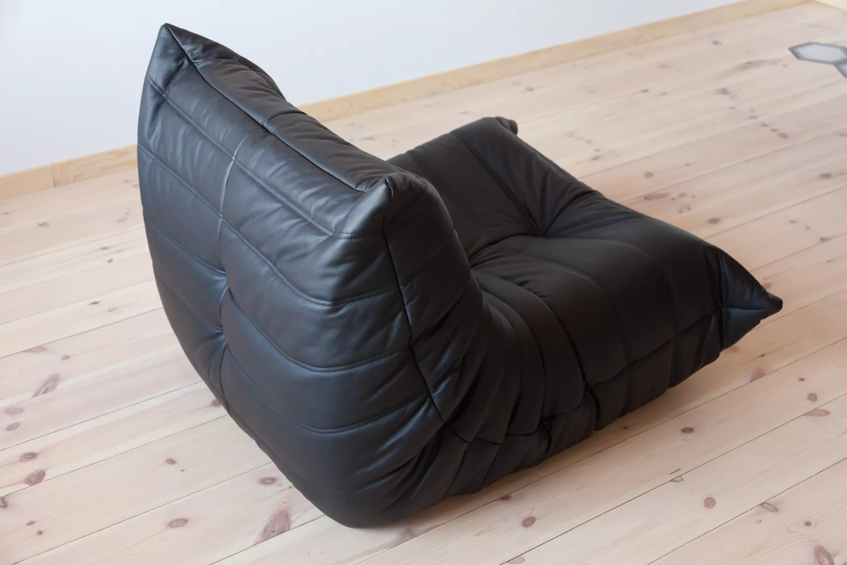 Togo Lounge Set 2-tlg. Leder Schwarz
