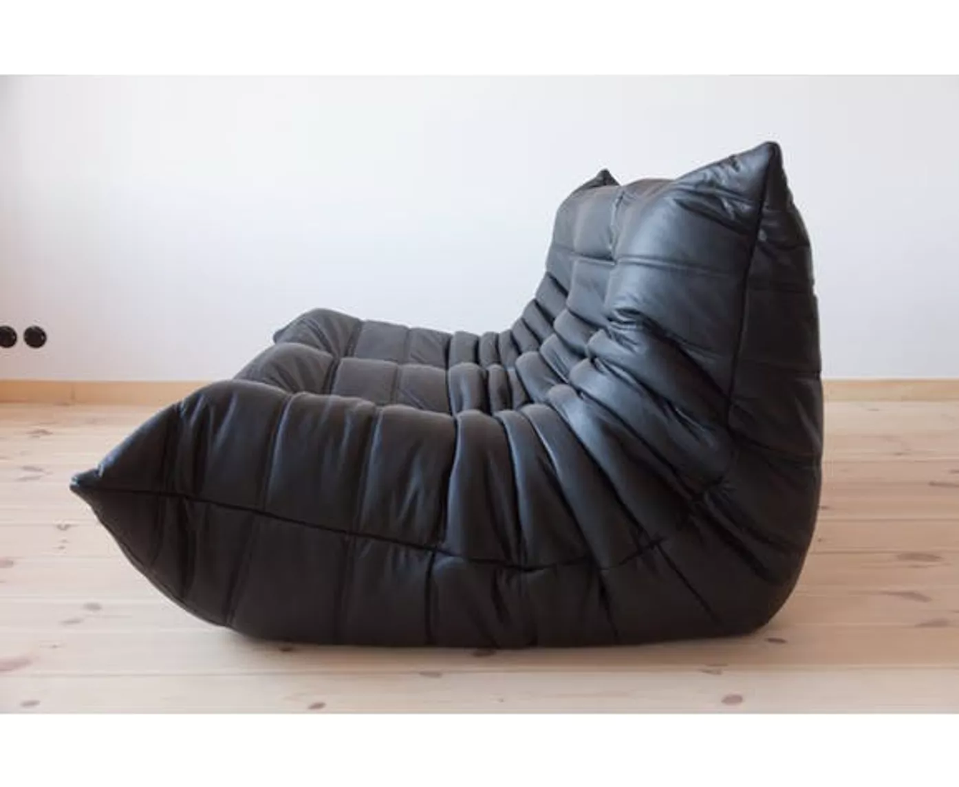 Togo Lounge Set 2-pc. Madras Leather Black