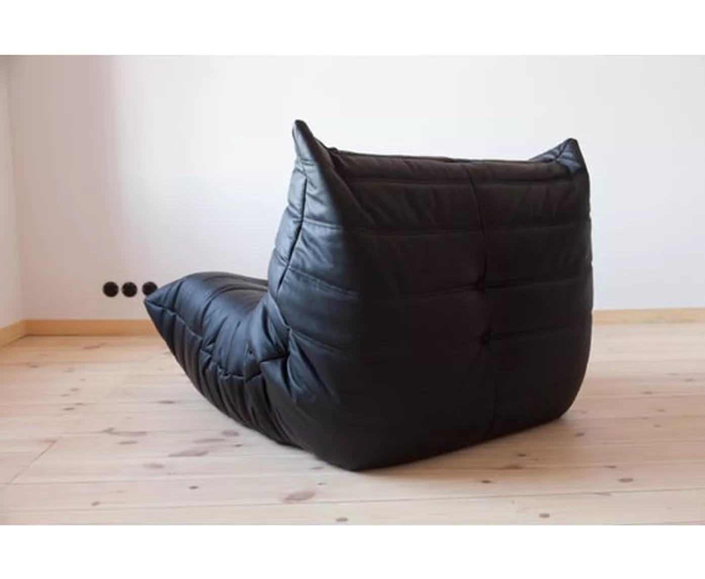 Togo Lounge Set 2-pc. Madras Leather Black