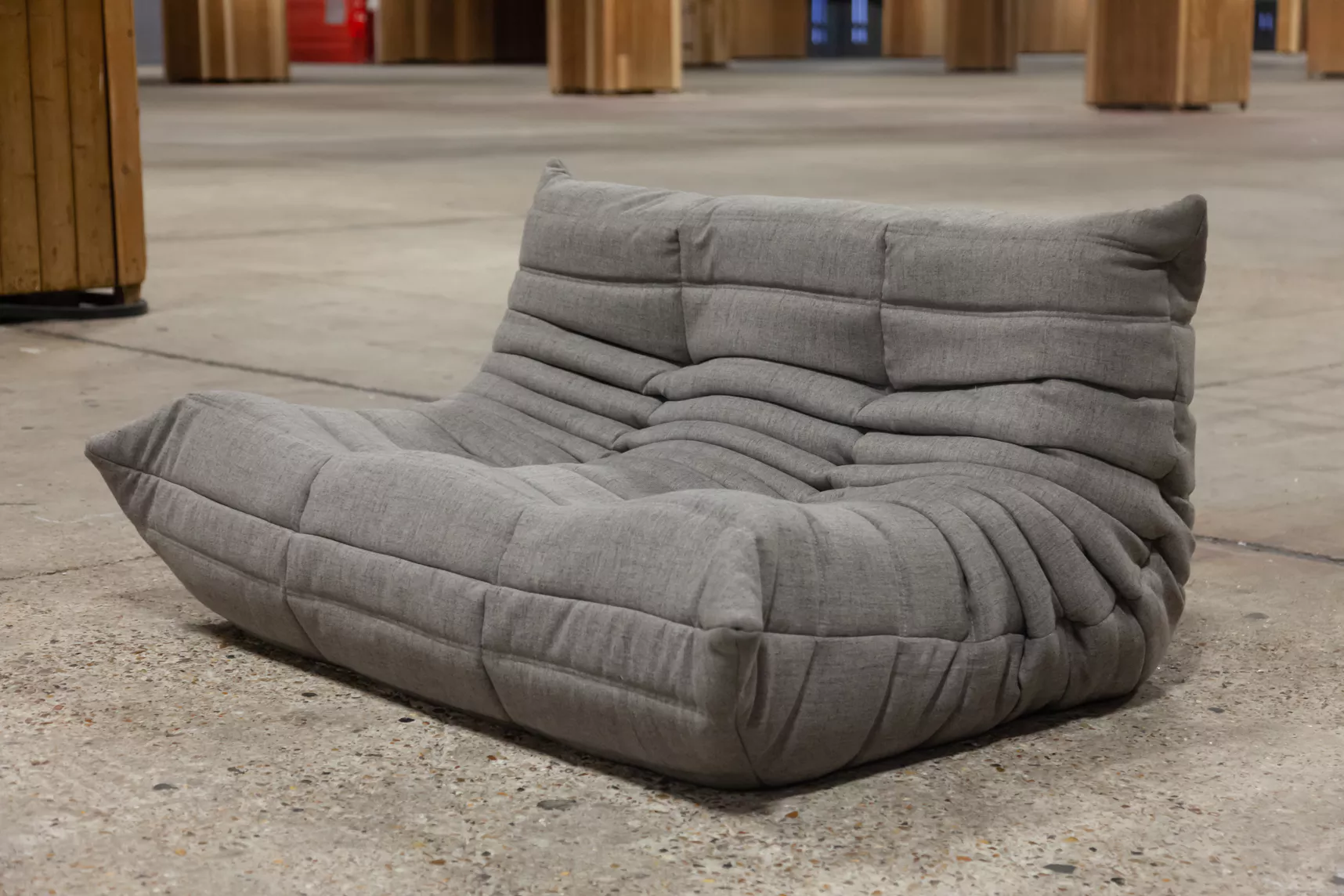 Togo Lounge Set 3-pc. Woven fabric warm grey